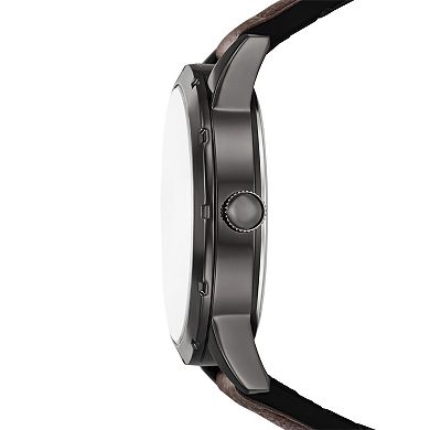 Relic by Fossil Men's Automatic Watch & Brown Leather Strap