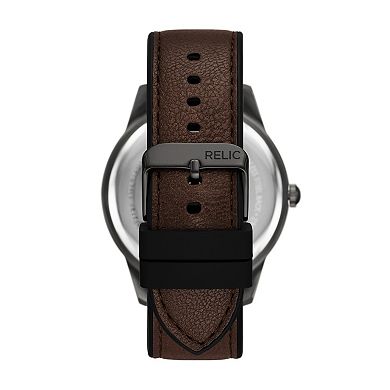 Relic by Fossil Men's Automatic Watch & Brown Leather Strap