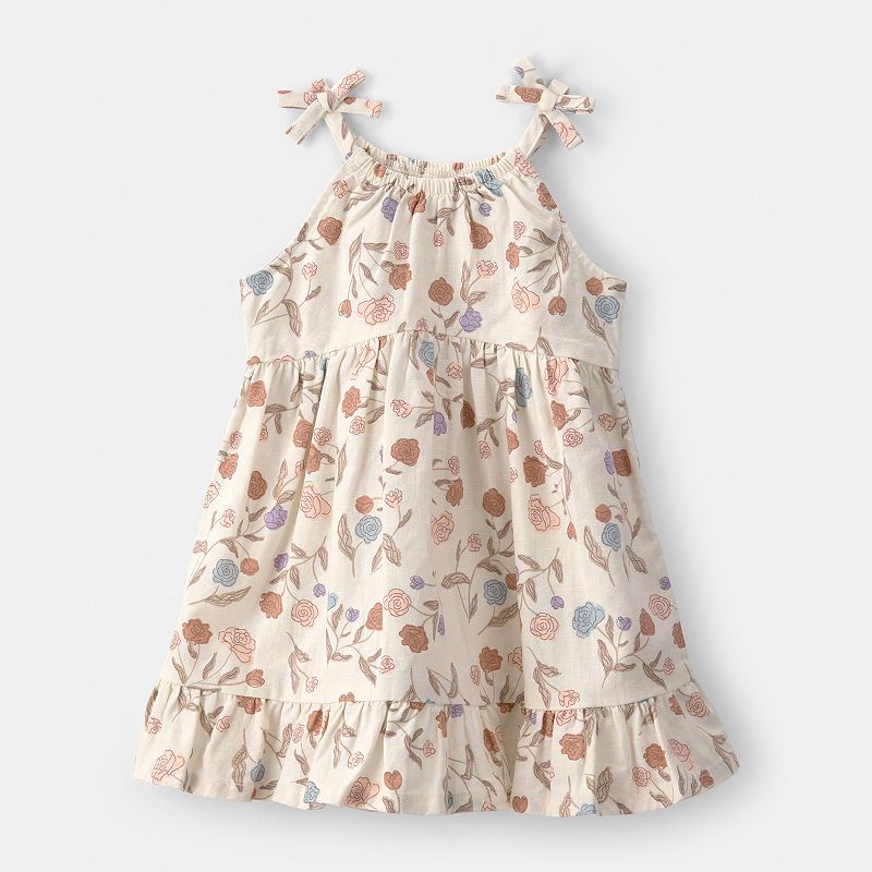 Baby Girl Carter's Floral Sleeveless Dress with Ruffle Hem, Girl's, 