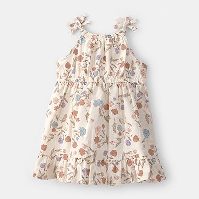 Baby Girl Carter's Floral Sleeveless Dress with Ruffle Hem