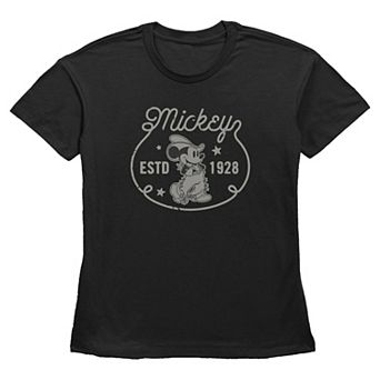 Disney's Mickey Mouse Cowboy Estd. 1928 Women's Graphic Tee