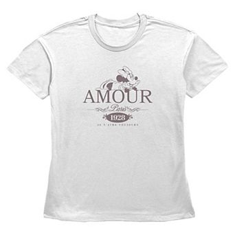 Disney's Minnie Mouse Amour Paris 1928 Women's Graphic Tee