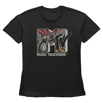 Women's MTV Motorcycle Print Fill Graphic Tee