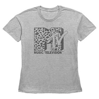 Women's MTV Cheetah Print Fill Graphic Tee