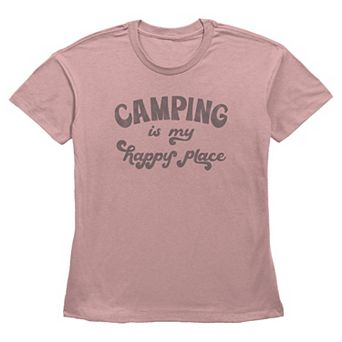 Women's Camping Is My Happy Place Graphic Tee