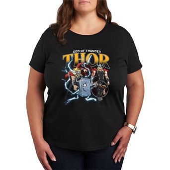 Plus Size Marvel Thor God Of Thunder Graphic Tee