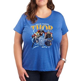 Plus Size Marvel Thor God Of Thunder Graphic Tee