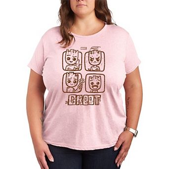 Plus Size Marvel Guardians Of The Galaxy Groot Graphic Tee