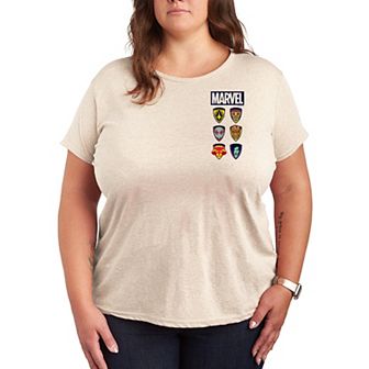 Plus Size Marvel Guardians Of The Galaxy Character Icons Graphic Tee