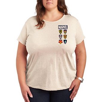 Plus Size Marvel Guardians Of The Galaxy Character Icons Graphic Tee