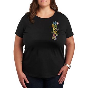 Plus Size Marvel Villains Stacked Graphic Tee