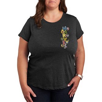 Plus Size Marvel Villains Stacked Graphic Tee