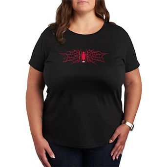 Plus Size Marvel Spider-Man Spider Webs Icon Graphic Tee