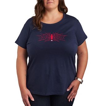 Plus Size Marvel Spider-Man Spider Webs Icon Graphic Tee