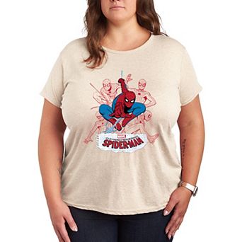 Plus Size Your Friendly Neighborhood Spider-Man Line Art Graphic Tee