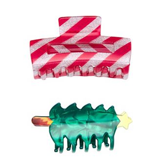 Christmas 2 pk Claw Clip Set