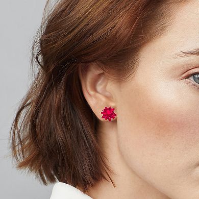 Gold Tone 3-Pair Christmas Stud Earring Set