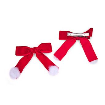 2-Pack Velvet Bow Hair Clips