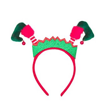 Elf Feet Headband with Glitter and Bells