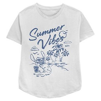 Disney's Lilo & Stitch Summer Vibes Women's Relaxed Fit Graphic Tee