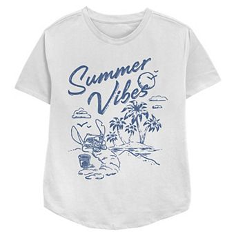 Disney's Lilo & Stitch Summer Vibes Women's Relaxed Fit Graphic Tee