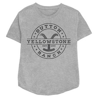 Women's Yellowstone Dutton Ranch Est. 1886 Stamp Relaxed Fit Graphic Tee