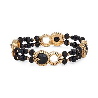 Napier Silver Tone Floral Stretch Bracelet