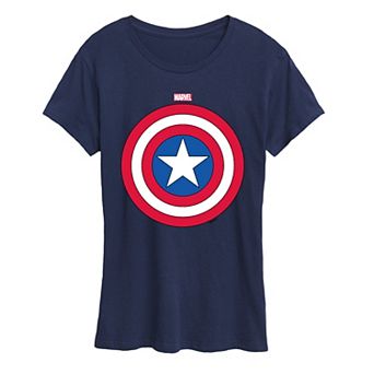 Women's Marvel Captain America Shield Graphic Tee