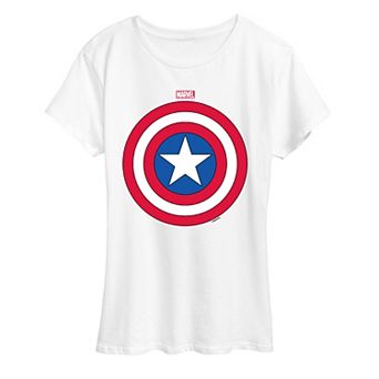 Women's Marvel Captain America Shield Graphic Tee
