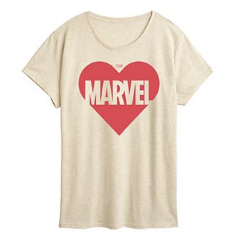 Women's Marvel Heart Logo Graphic Tee