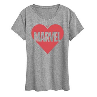 Women's Marvel Heart Logo Graphic Tee
