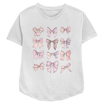Women's Coquette Bow Chart Relaxed Fit Graphic Tee