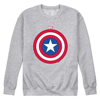 Men's Marvel Captain America Shield Crew Fleece Sweatshirt