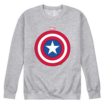 Men's Marvel Captain America Shield Crew Fleece Sweatshirt