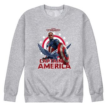 Men's Marvel Captain America Brave New World Sam Wilson Crew Fleece Sweatshirt