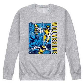Men's Marvel Wolverine Comic Panels Crew Fleece Sweatshirt