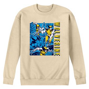Men's Marvel Wolverine Comic Panels Crew Fleece Sweatshirt