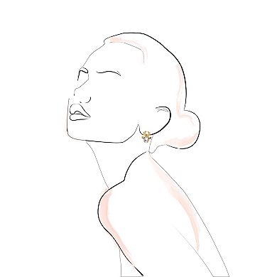 Gold Tone 6-Pair Gold Tone Crystal Earring Set