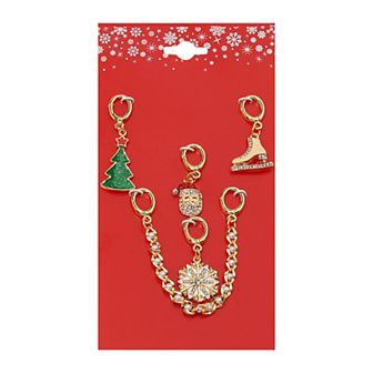 Gold Tone 5-Pack Holiday Shoe Charms
