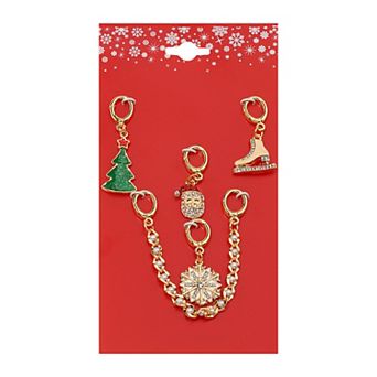 Gold Tone 5-Pack Holiday Shoe Charms