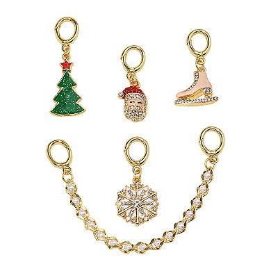 Gold Tone 5-Pack Holiday Shoe Charms