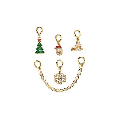 Gold Tone 5-Pack Holiday Shoe Charms
