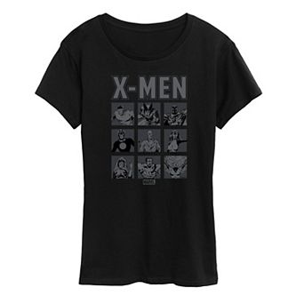 Women's Marvel X-Men Group Squares Graphic Tee