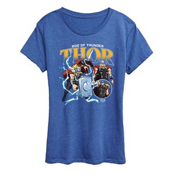 Women's Marvel Thor God Of Thunder Bootleg Graphic Tee