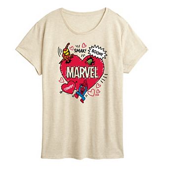 Women's Marvel Valentine's Day Sketch Graphic Tee