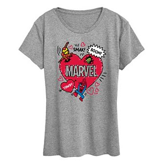 Women's Marvel Valentine's Day Sketch Graphic Tee