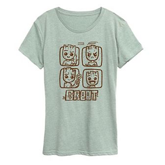 Women's Marvel Guardians Of The Galaxy Groot Graphic Tee