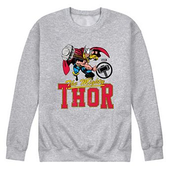 Men's Marvel Thor The Mighty Thor Collegiate Crew Fleece Sweatshirt
