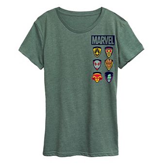 Women's Marvel Guardians Of The Galaxy Character Icons Graphic Tee