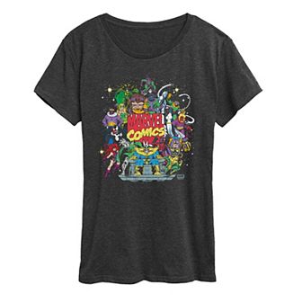 Women's Marvel Villains Retro Collage Graphic Tee